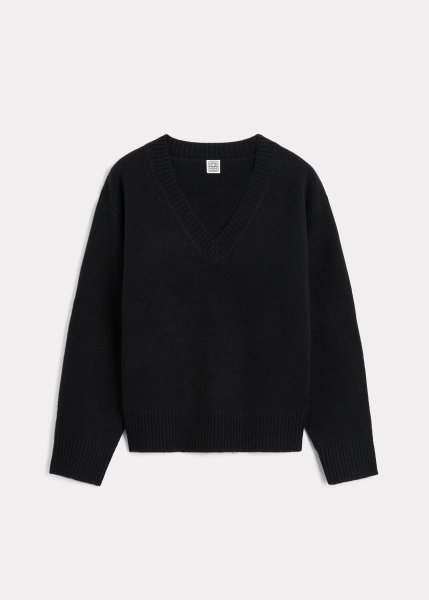 Totême V-neck wool cashmere knit
